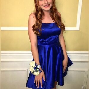 Sherri Hill Royal Blue Mini Dress